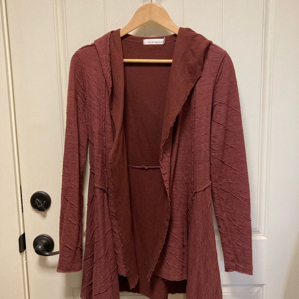 Cut Loose Small women’s cardigan. Machine wash.  Made in USA